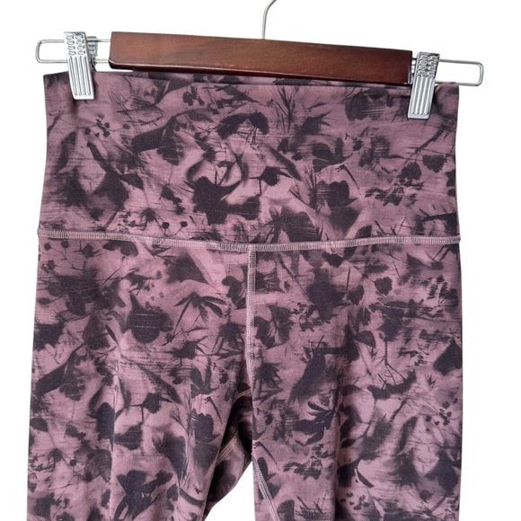 Lululemon Align Pant 28" Mini Dusk Floral Antique Bark Black Pink Women's 10 - Picture 3 of 7